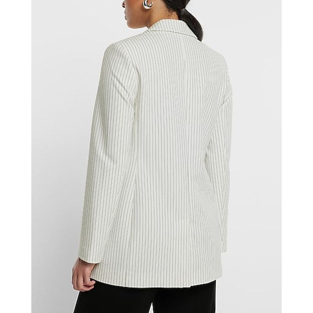 Express Editor Pinstripe One Button Boyfriend Bla… - image 5